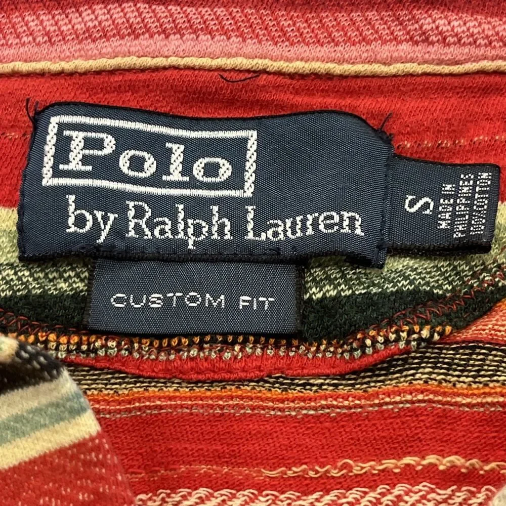 Polo Ralph Lauren Vintage Sz S Custom Fit Short Slv Shirt Southwest Aztec Stripe